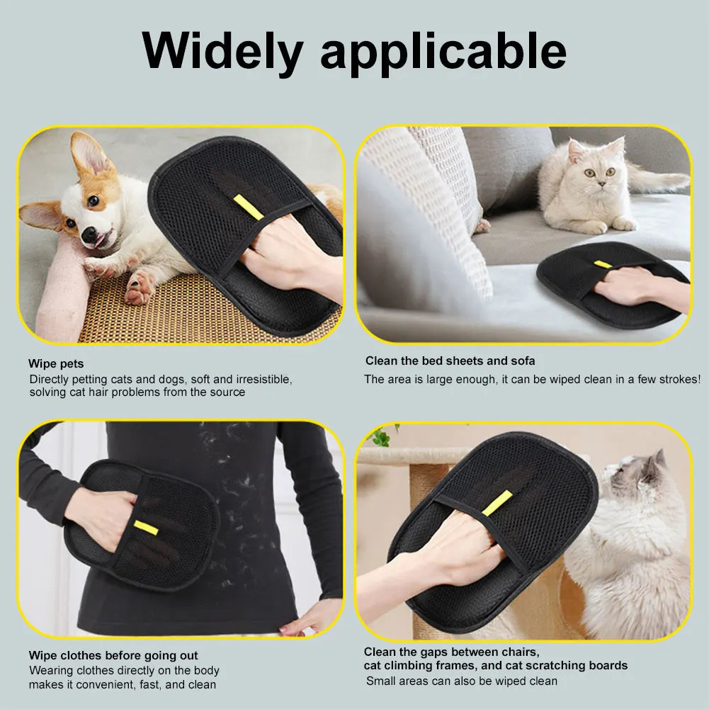 Pet Grooming Glove for Dogs, Cats – Hair Remover Brush
